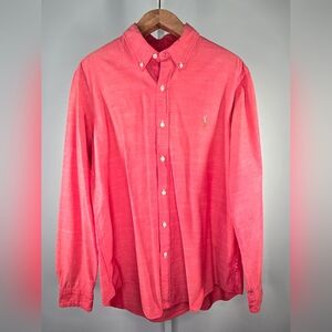 Polo Ralph Lauren Classic Fit Men’s Button-Down Shirt XL Soft Coral 100% Cotton